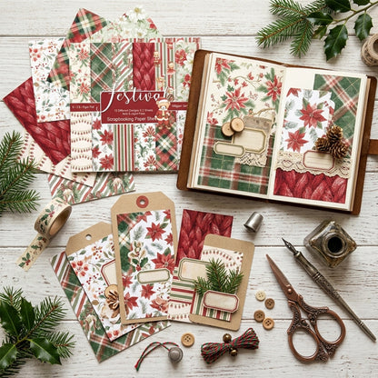 24PCS 6" Festival Scrapbook Paper & Cardstock