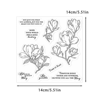 Beautiful Magnolia Dies & Stamps Set
