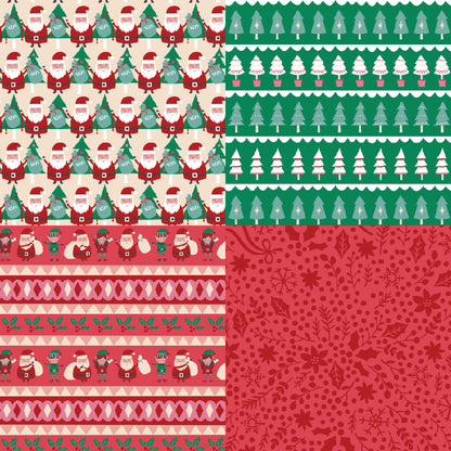 24PCS 6" Yuletide Cheers Scrapbook Paper & Cardstock