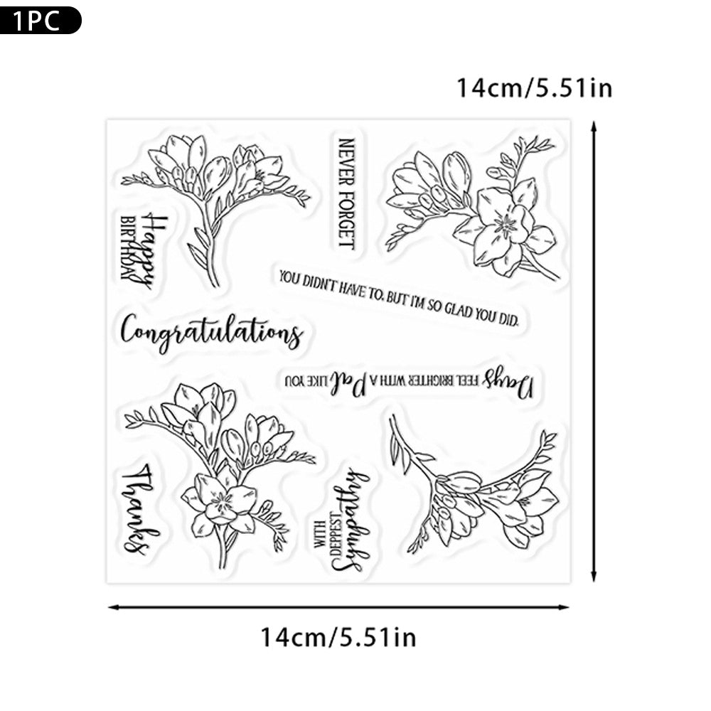Pretty Freesia Dies & Stamps Set
