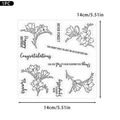 Pretty Freesia Dies & Stamps Set