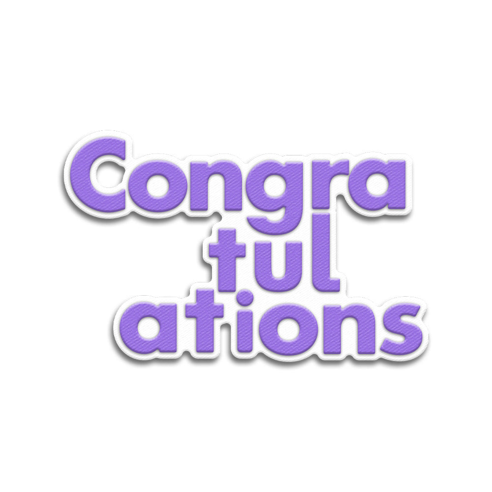 "Congratulations" Words Metal Cutting Dies