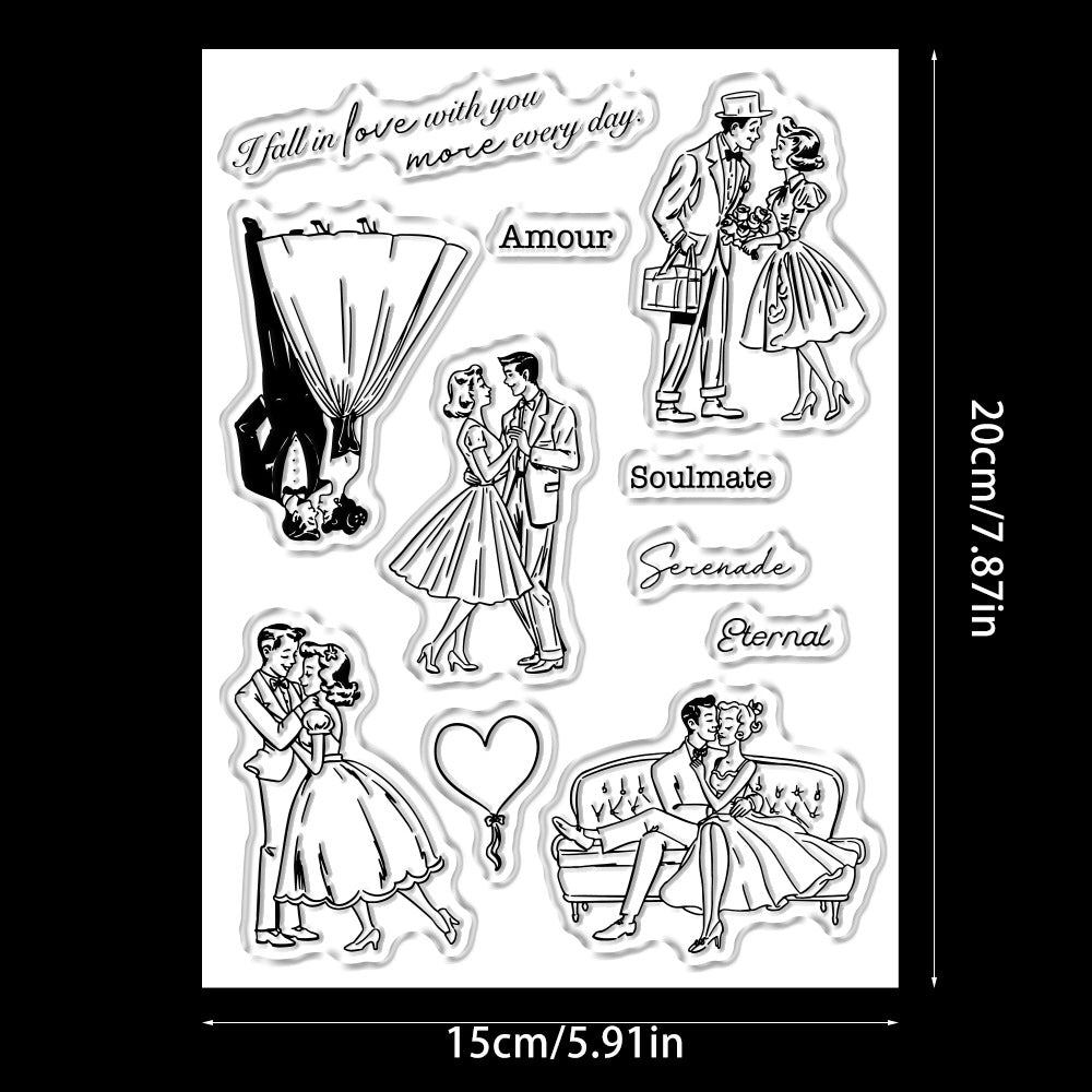 Valentine's Day Theme Dies & Stamps Set
