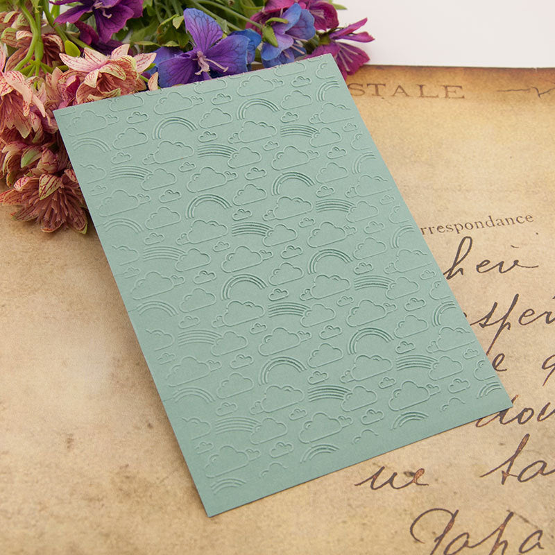 Clouds DIY Plastic Embossing Folders