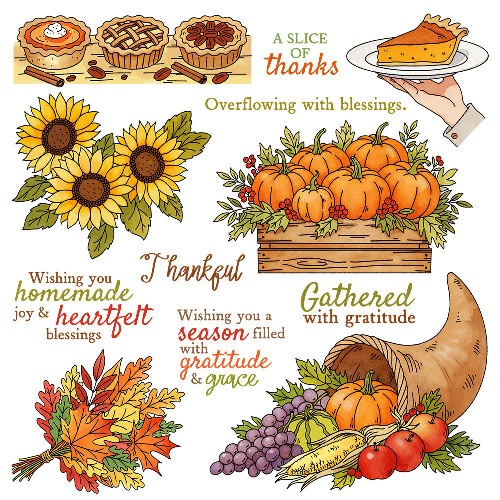 Autumn Harvest of Fruits Dies & Stamps Set
