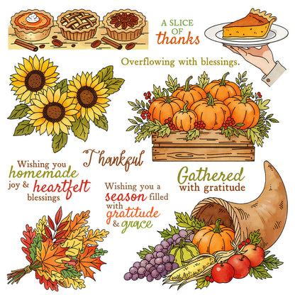 Autumn Harvest of Fruits Dies & Stamps Set