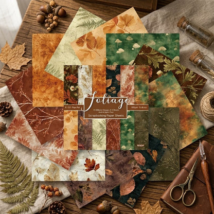 24PCS 6" Foliage Scrapbook Paper & Cardstock