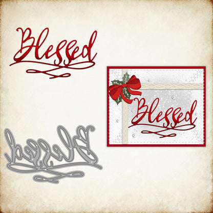 "Blessed" Words Metal Cutting Dies