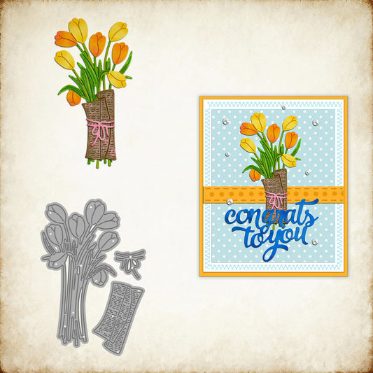 Tulip Bouquet Metal Cutting Dies