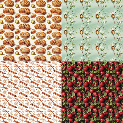 24PCS 6" Apple Strudel Scrapbook Paper & Cardstock