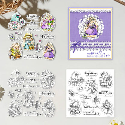 Cute Bunny Rabbits Clear Stamps