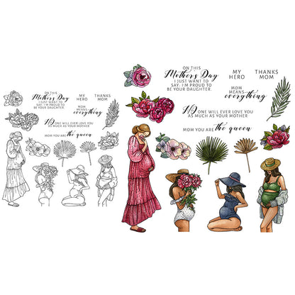 Great Mother Pregnaunt Women Clear Stamps