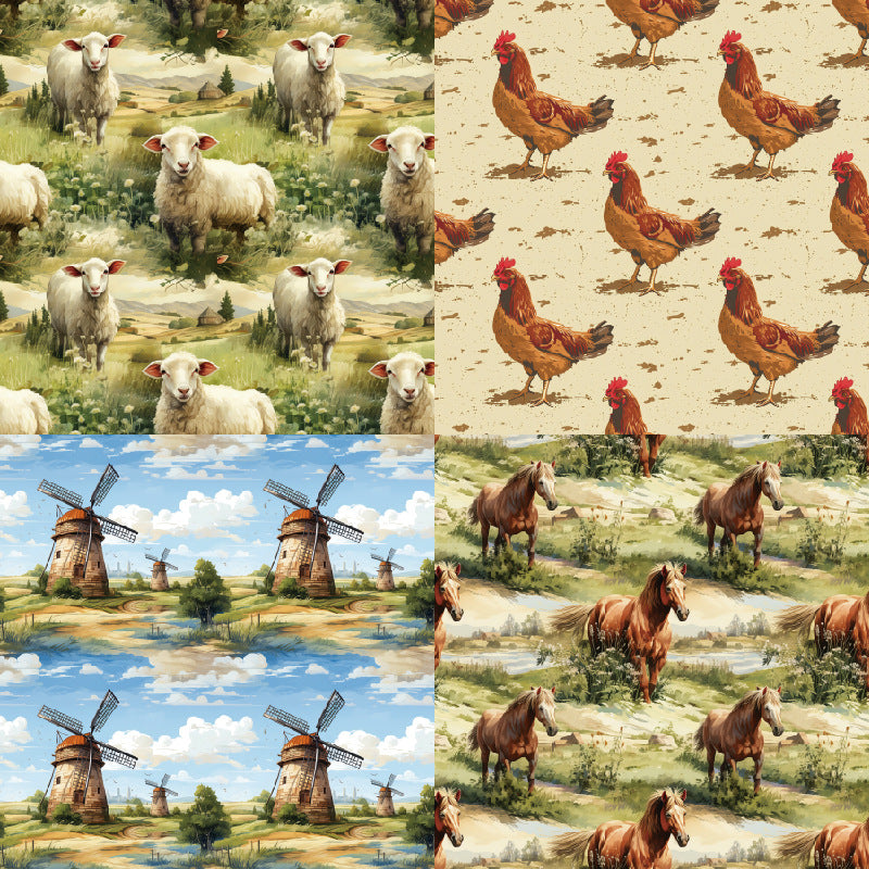 24PCS 6" Days on the Ranch Scrapbook Paper & Cardstock