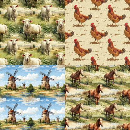 24PCS 6" Days on the Ranch Scrapbook Paper & Cardstock