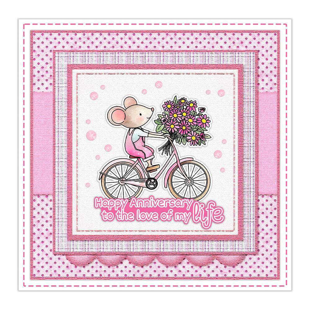 Valentine's Day Little Mouse Dies & Stamps Set