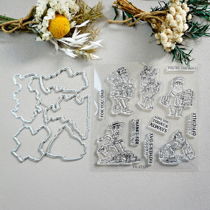 Busy Dad Dies & Stamps Set