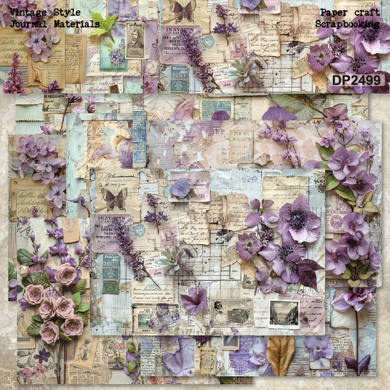 A5 Floral DIY Journal Scrapbook Paper