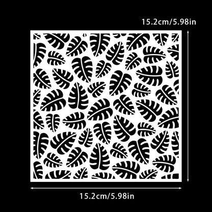 Leaf Pattern DIY Painting Hollow Stencil