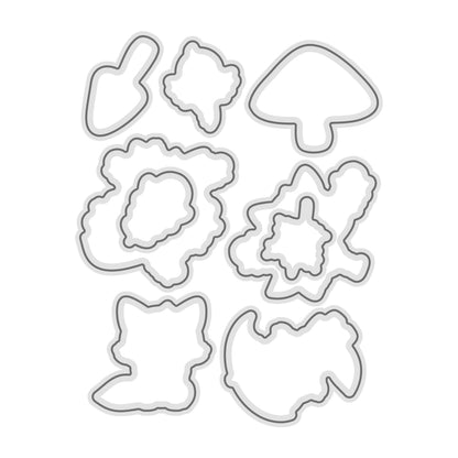 Cute Squirrel Mushroom Dies & Stamps Set