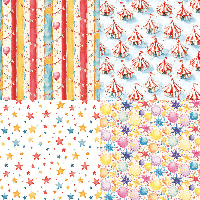 24PCS 6" Ferris wheel Scrapbook Paper & Cardstock