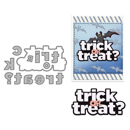"Trick Or Treat" Words Metal Cutting Dies