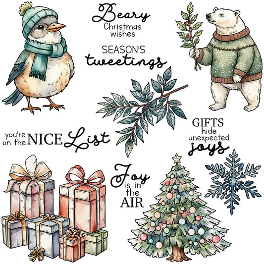 Christmas Theme Dies & Stamps Set