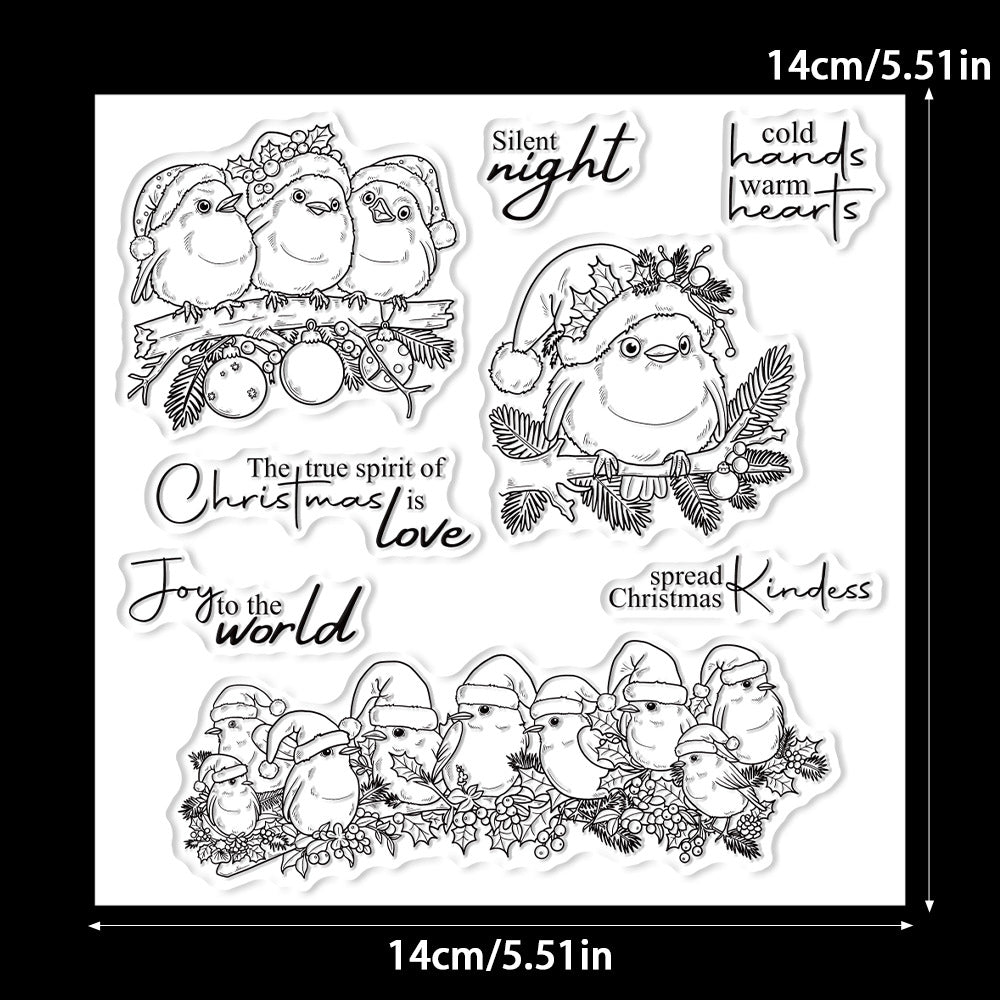 Christmas Birds Dies & Stamps Set
