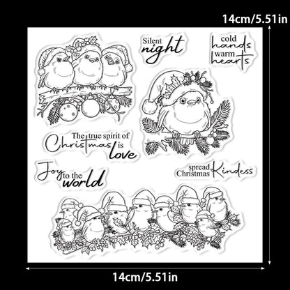 Christmas Birds Dies & Stamps Set