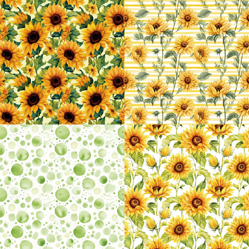 24PCS 6" Flower In The Sunshine Scrapbook Paper & Cardstock