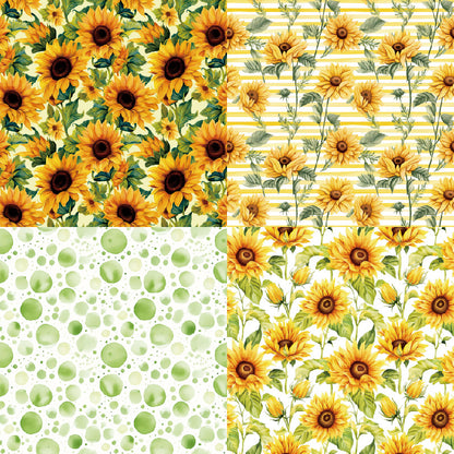 24PCS 6" Flower In The Sunshine Scrapbook Paper & Cardstock