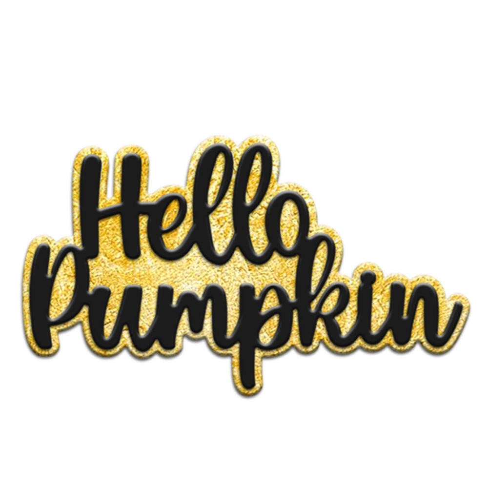 "Hello Pumpkin" Words Metal Cutting Dies