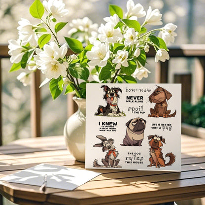 Cute Pet Dogs Dies & Stamps Set