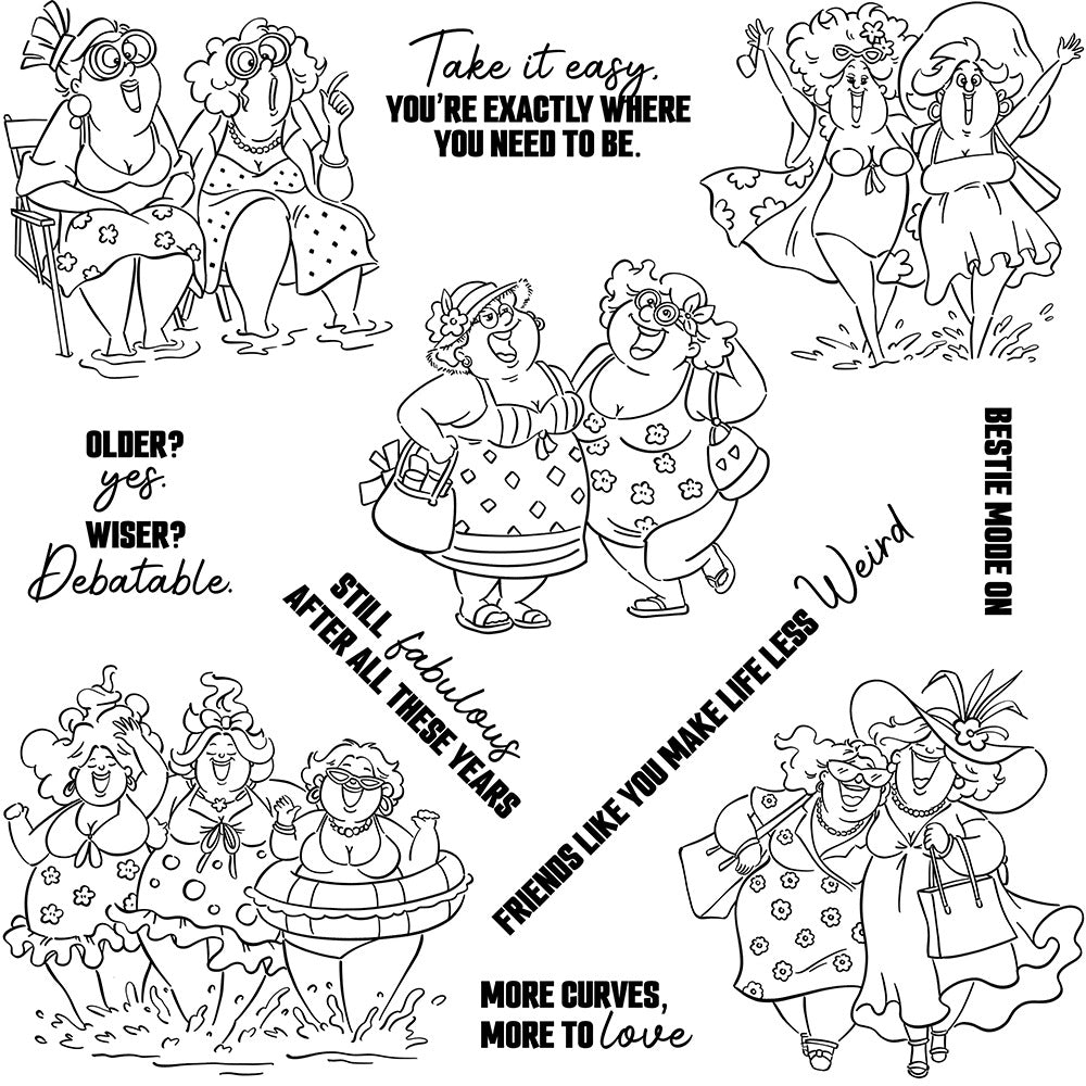 Women on Vacation Dies & Stamps Set