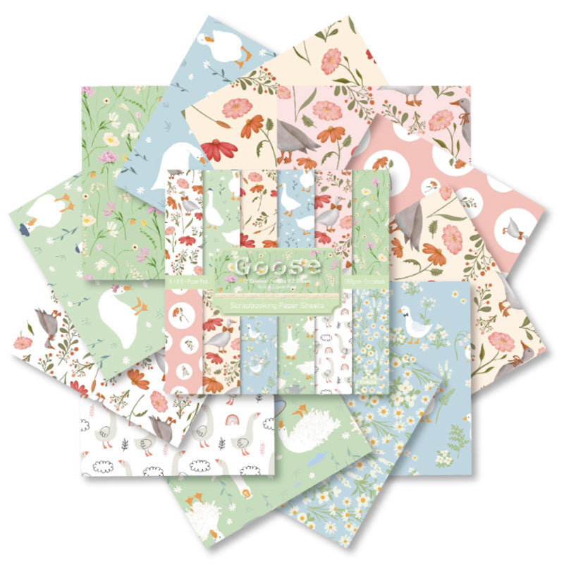 24PCS 6" Goose Scrapbook Paper & Cardstock