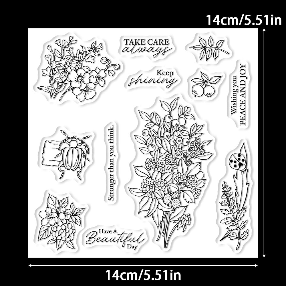 Blueberry Insects Clear Stamps