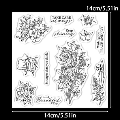 Blueberry Insects Clear Stamps