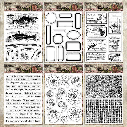 Retro Style DIY Scrapbook Clear Stamps