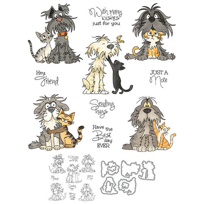 Puppy and Kitten Dies & Stamps Set