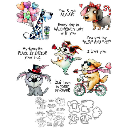 Valentine's Day Dog Dies & Stamps Set