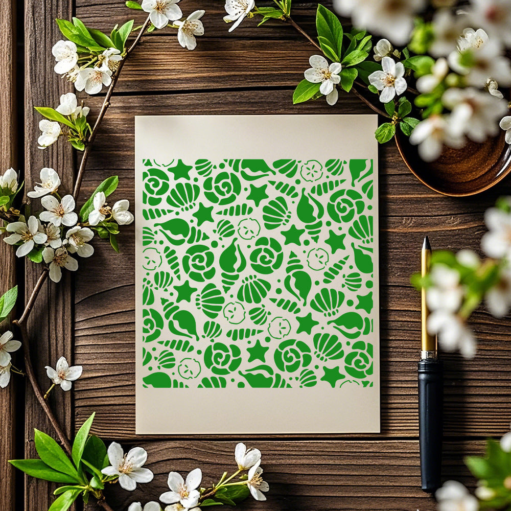 Seashell Pattern DIY Painting Hollow Stencil