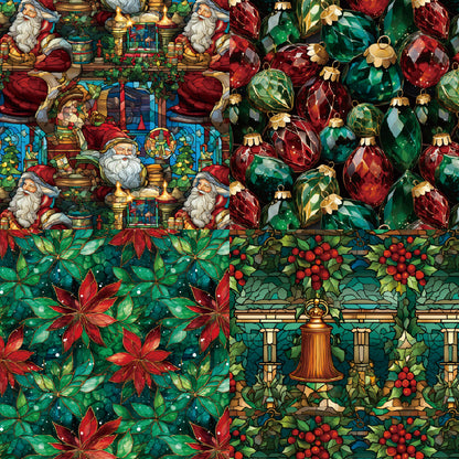 24PCS 6" Gothic Christmas Scrapbook Paper & Cardstock