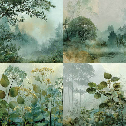 24PCS 6" Jungle Wonderland Scrapbook Paper & Cardstock