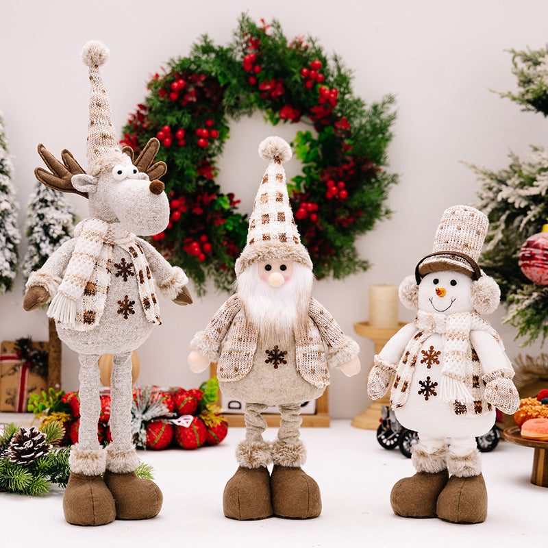 Christmas Retractable Long Legs Doll Ornaments