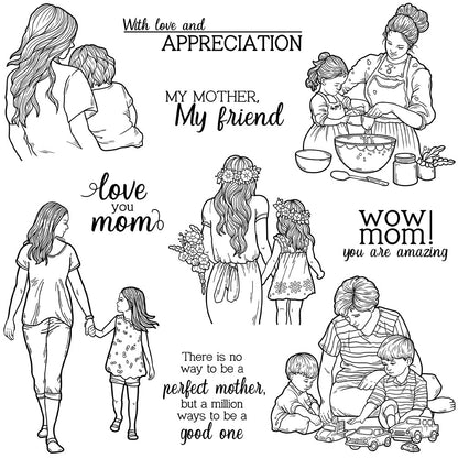 Mother's Day Theme Clear Stamps