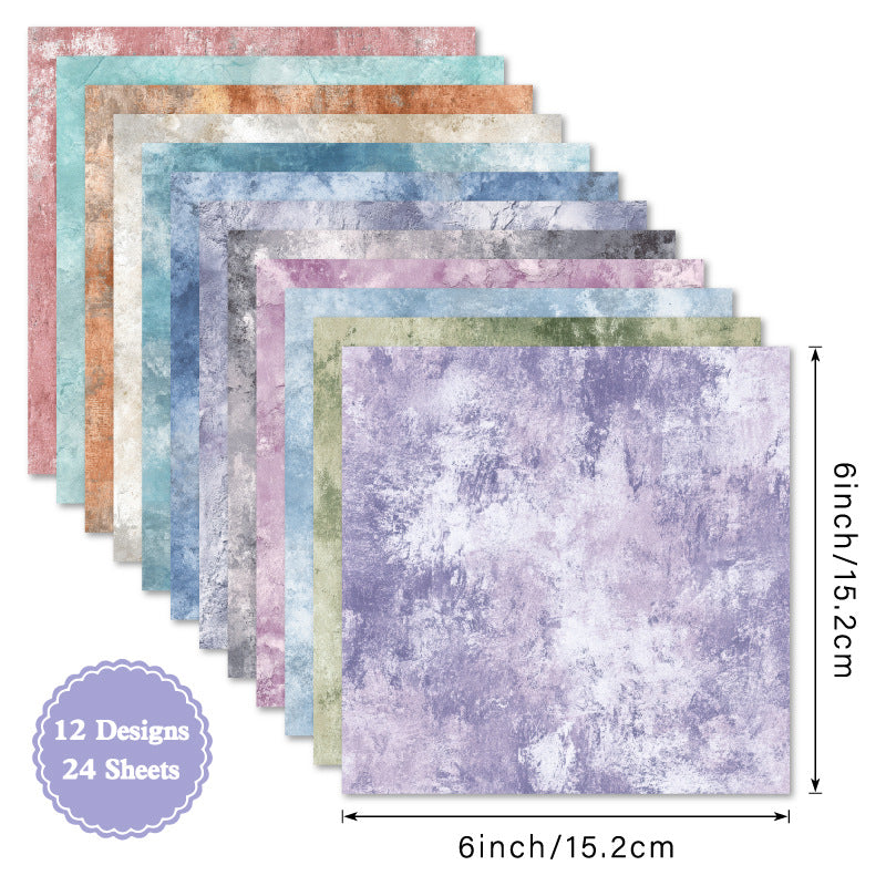 24PCS 6" Aether Scrapbook Paper & Cardstock