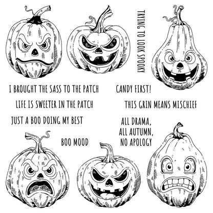 Funny Pumpkins Dies & Stamps Set