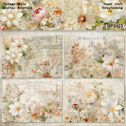 A5 Gorgeous Flowers DIY Scrapbook Paper