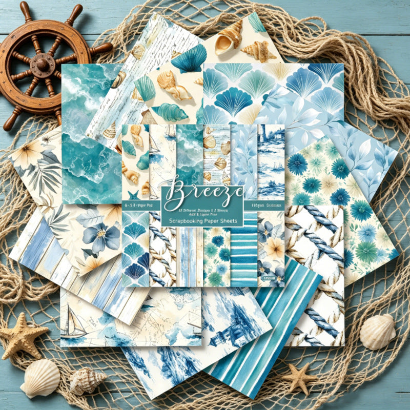 24PCS 6" Beach Scrapbook Paper & Cardstock