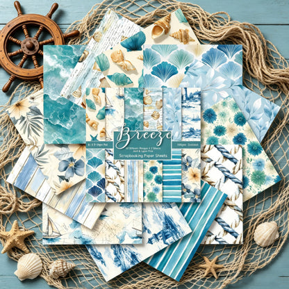 24PCS 6" Beach Scrapbook Paper & Cardstock