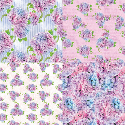 24PCS 6" Hydrangea Love Scrapbook Paper & Cardstock